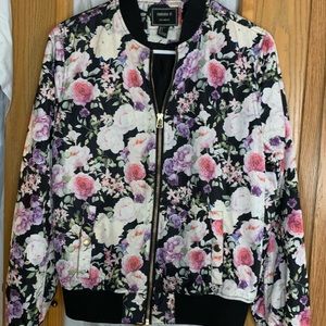 Floral bomber jacket